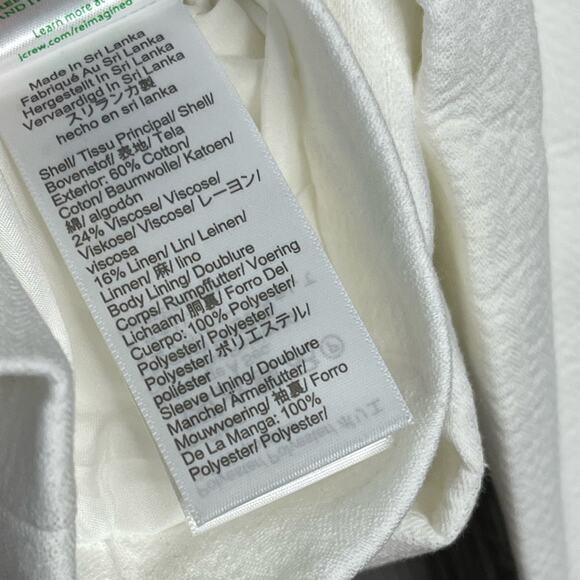 J. Crew Factory Textured Cotton Blazer in White Size‎ 4 NWT - Picture 9 of 10